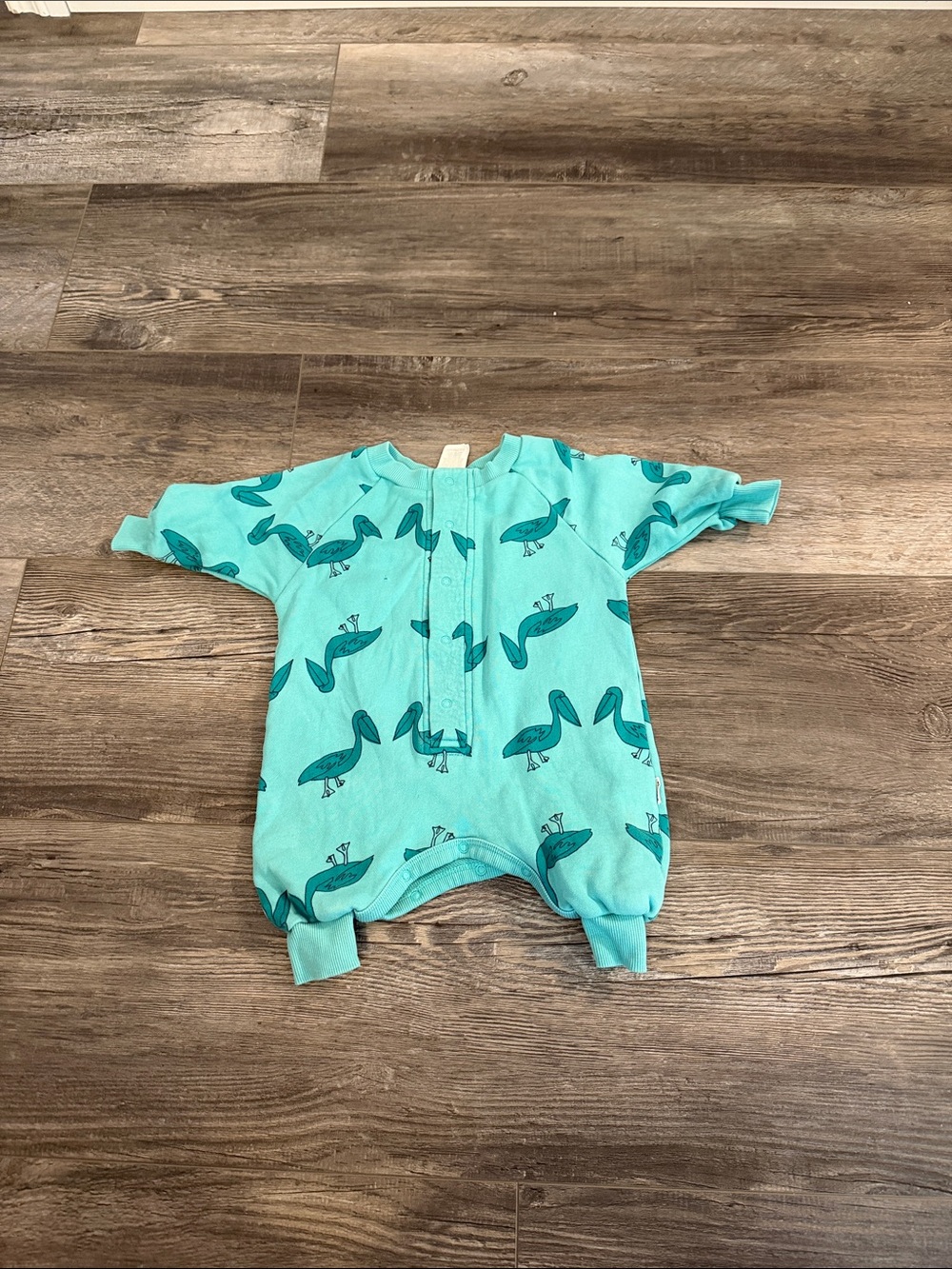 Bonds Roomie turquoise Pelican Print Baby One-Piece Romper